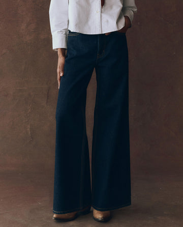 The Slouch Wide Leg Jean. -- Midnight Rinse
