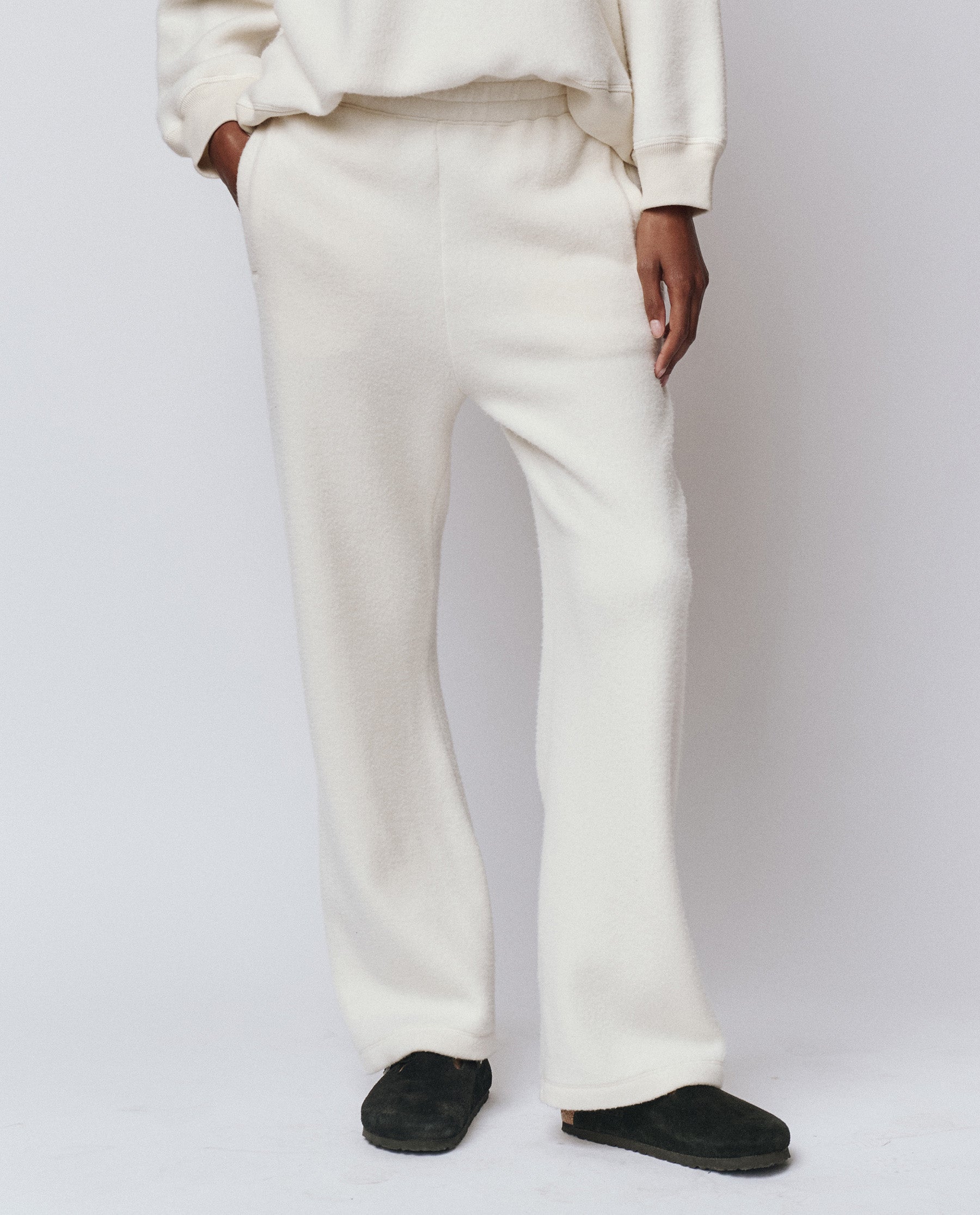 The Plush Victory Sweatpant. -- Washed White – The Great.