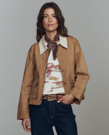 The Waxed Swingy Jacket. -- Walnut