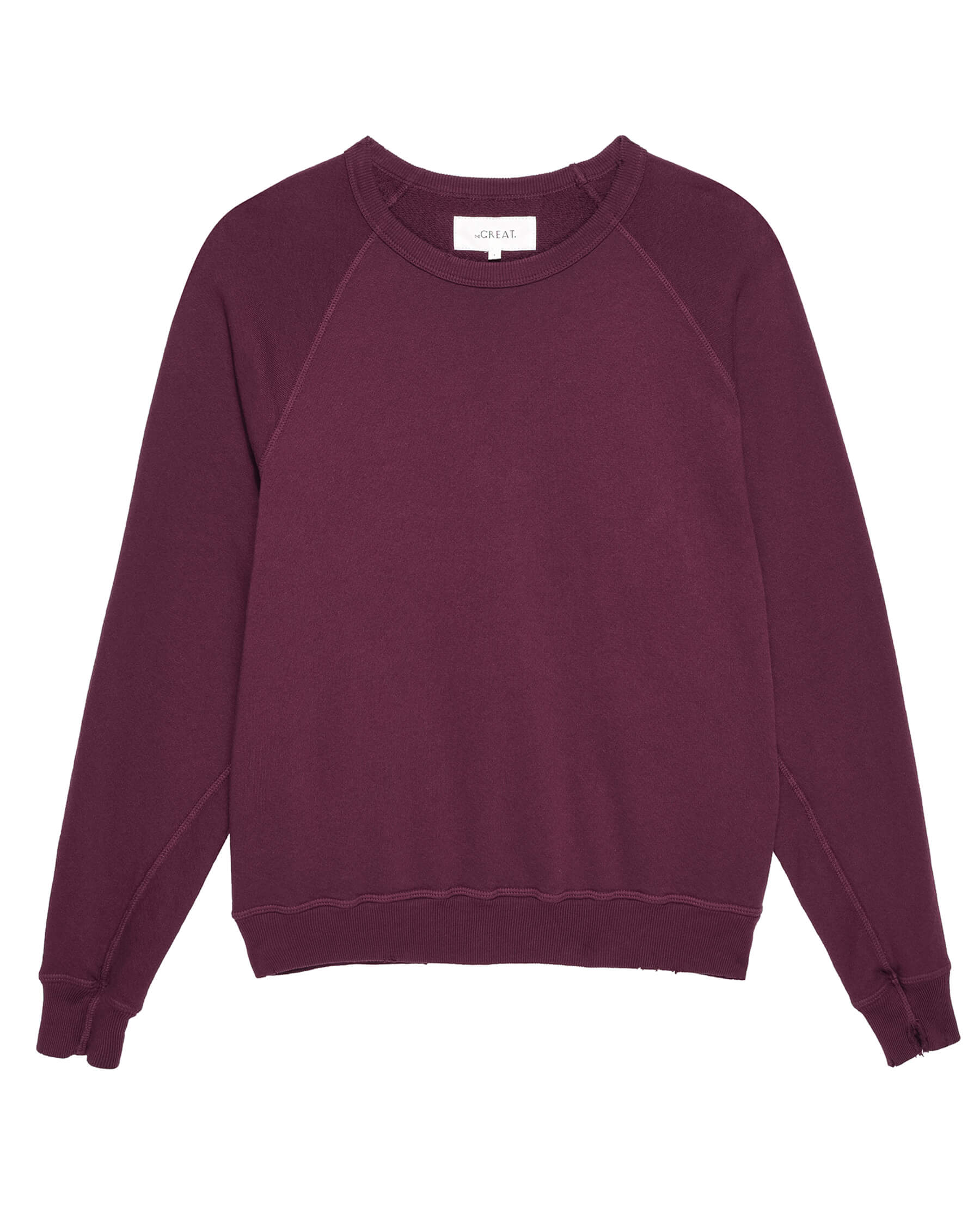 The College Sweatshirt. Solid -- Mulled Wine SWEATSHIRTS THE GREAT. HOL 23 KNITS
