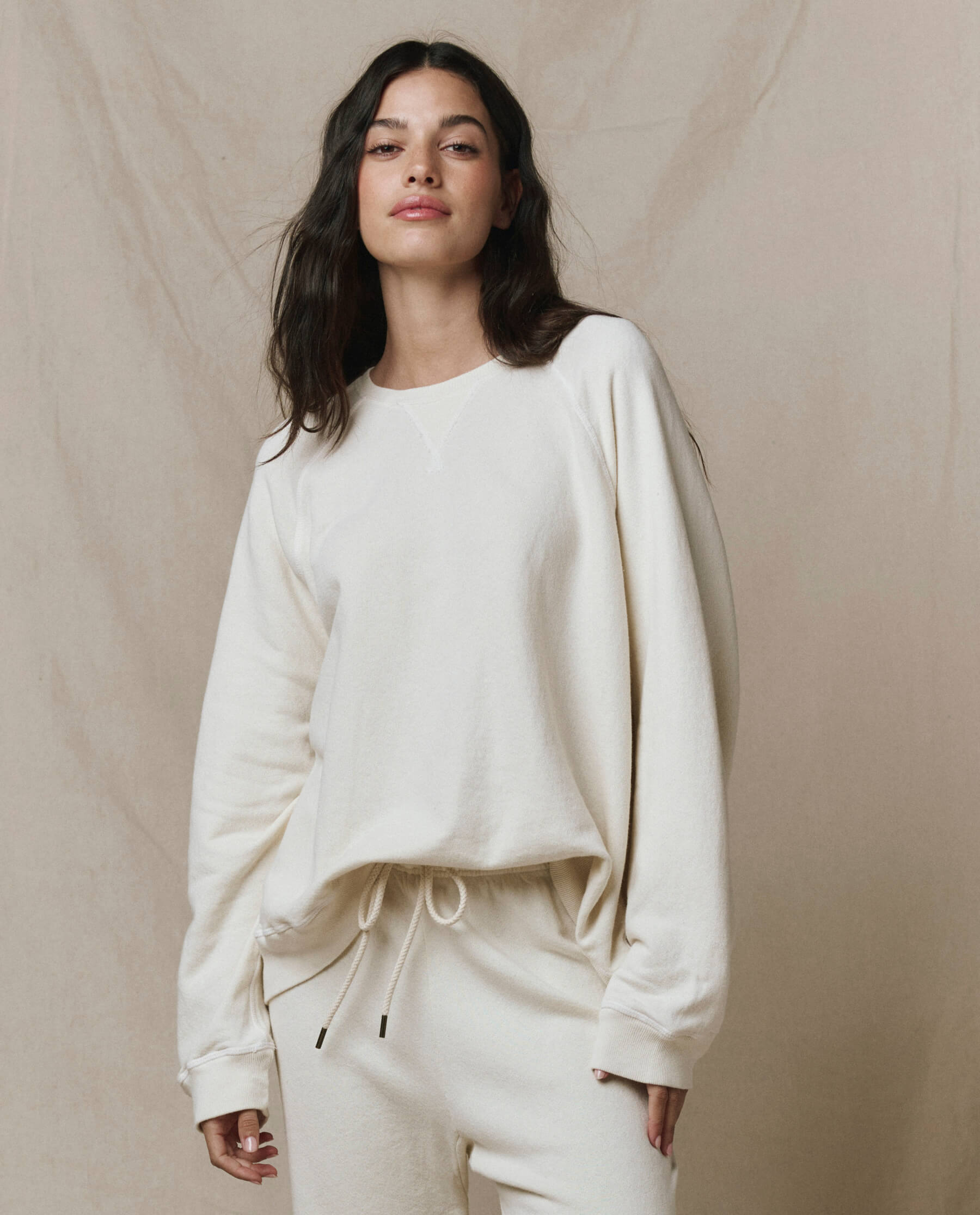 The Slouch Sweatshirt. - Washed White - THE GREAT. – The Great