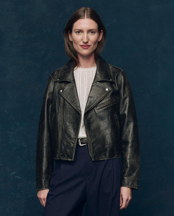 The Perfect Leather Jacket. -- Worn Black