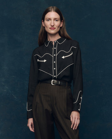 The Western Shirt. -- Black with Cream