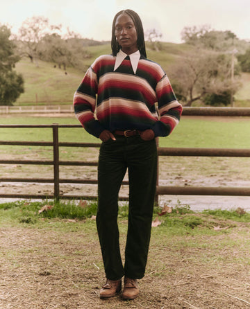 The Bubble Pullover. -- Reflection Stripe SWEATERS THE GREAT. FALL 24 D2