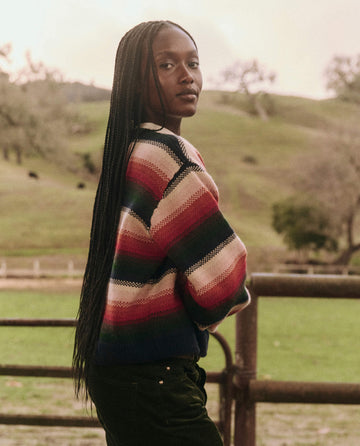 The Bubble Pullover. -- Reflection Stripe SWEATERS THE GREAT. FALL 24 D2