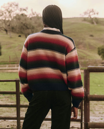 The Bubble Pullover. -- Reflection Stripe SWEATERS THE GREAT. FALL 24 D2