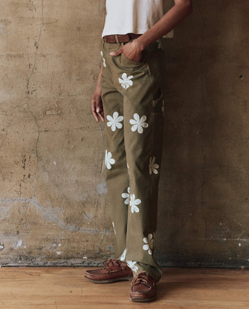 The Carpenter Pant with Daisy Stamp. -- Army BOTTOMS THE GREAT. PF24 STAMP CHASE