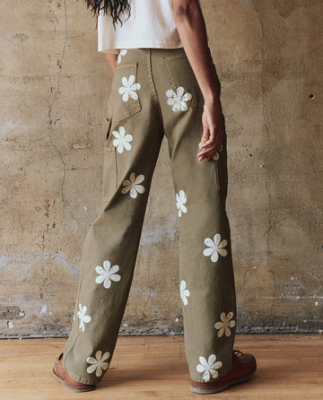 The Carpenter Pant with Daisy Stamp. -- Army BOTTOMS THE GREAT. PF24 STAMP CHASE