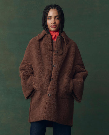 The Plush Car Coat. -- Chocolate