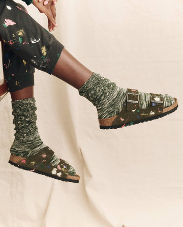 Arizona Thyme Birkenstock with Paint. -- Thyme with Bright Multi Paint SHOE THE GREAT. HOL 23 BIRKENSTOCK