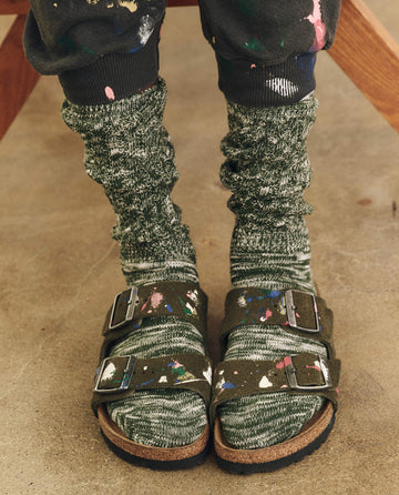 Arizona Thyme Birkenstock with Paint. -- Thyme with Bright Multi Paint SHOE THE GREAT. HOL 23 BIRKENSTOCK