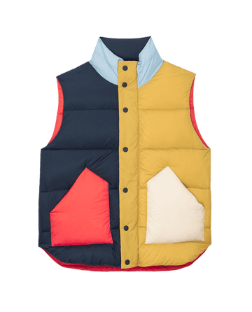 The Down Polar Vest. -- Appalachian Colorblock VEST THE GREAT. FALL 24 TGO