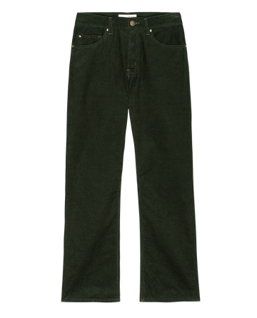 The Wayne Jean (30 Inseam). Cord -- Woodland Green DENIM BOTTOMS THE GREAT. FALL 24 D2