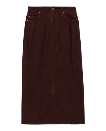 The Column Skirt. Cord -- Cinnabar SKIRTS THE GREAT. FALL 24 D2