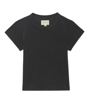 The Little Boxy Crew. Solid -- Washed Black TEES THE GREAT. FALL 24 LITTLE