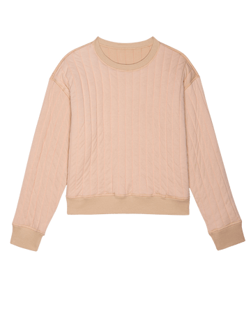 The Reversible Quilted Avalanche Sweatshirt. -- Cloud Pink JACKET THE GREAT. FALL 24 TGO