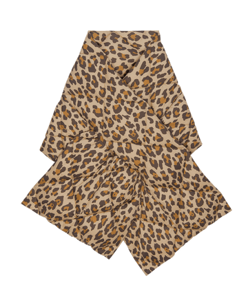 The Down Quilted Puffer Scarf. -- Snow Leopard SCARVES THE GREAT. FALL 24 TGO
