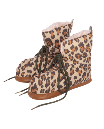 The Down Quilted Puffer Slipper. -- Snow Leopard SHOE THE GREAT. FALL 24 TGO