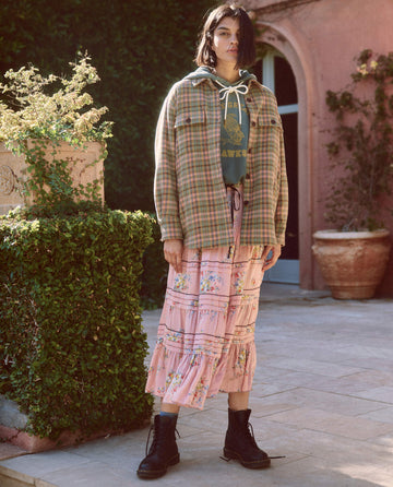 The State Park Shirt Jacket. -- Army and Peach Plaid SHIRTS THE GREAT. PS23 SALE