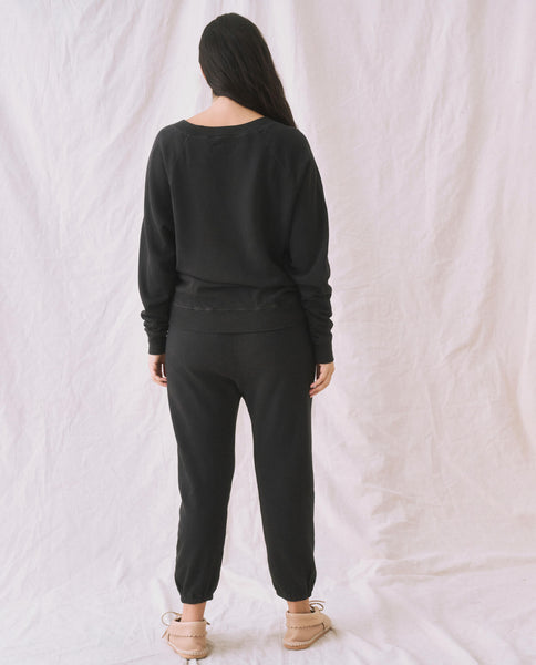 The V-Neck Sweatshirt. -- Almost Black – The Great.