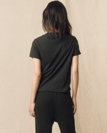 The Little Tee. Solid -- Almost Black TEES THE GREAT. SP23 CORE KNITS