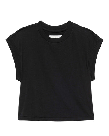 The Square Tee. -- Almost Black TEES THE GREAT. SU23 CORE KNITS