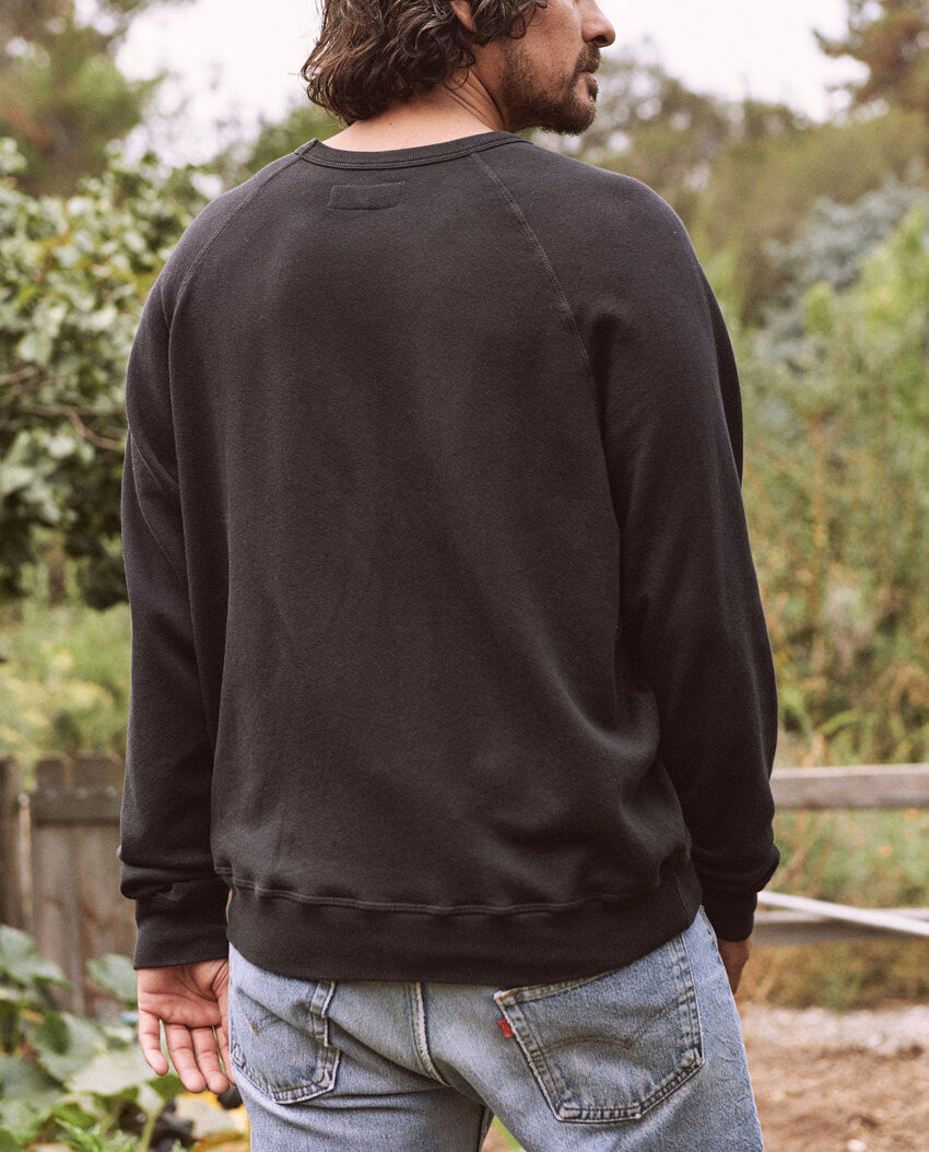 The Men's College Sweatshirt. -- ALMOST BLACK SWEATSHIRTS THE GREAT. MAN