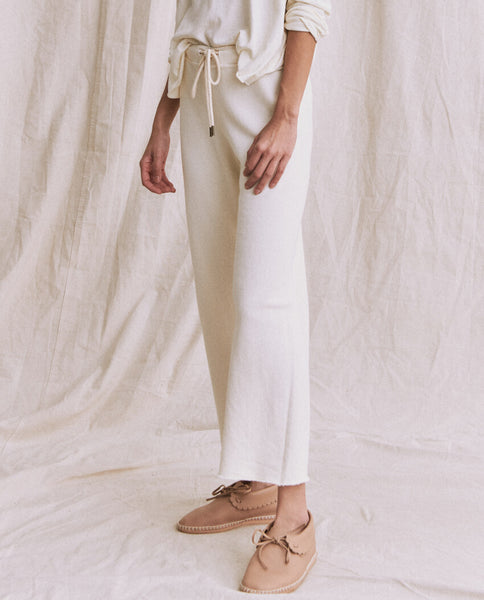 The Cropped Sweatpant. - Washed White - THE GREAT. – The Great.