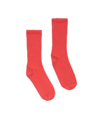 The Classic Crew Sock. -- Bright Red