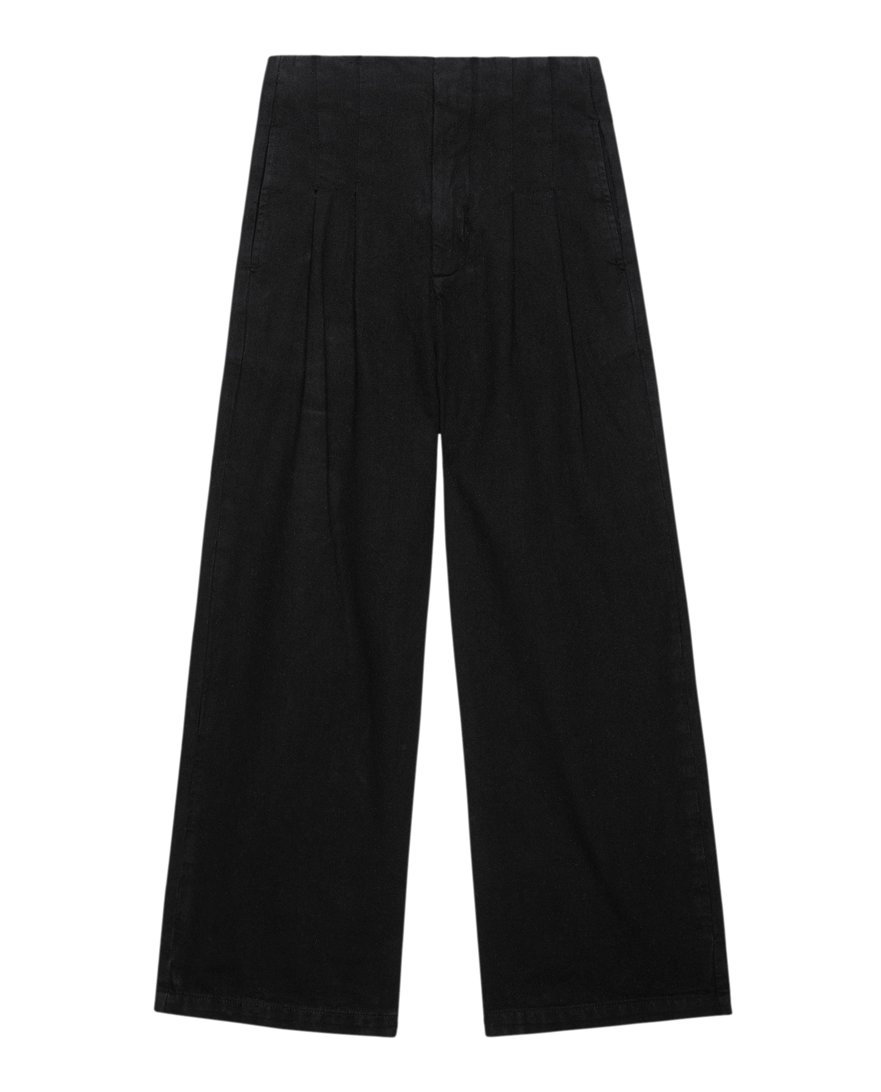 The Sculpted Trouser. -- Black DENIM BOTTOMS THE GREAT. PF24