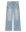 THE GREAT. The Slouch Wide Leg Jean in Tidal Wash, featuring a high-rise fit, five-pocket design, and button-zip closure, shown flat on a white background.