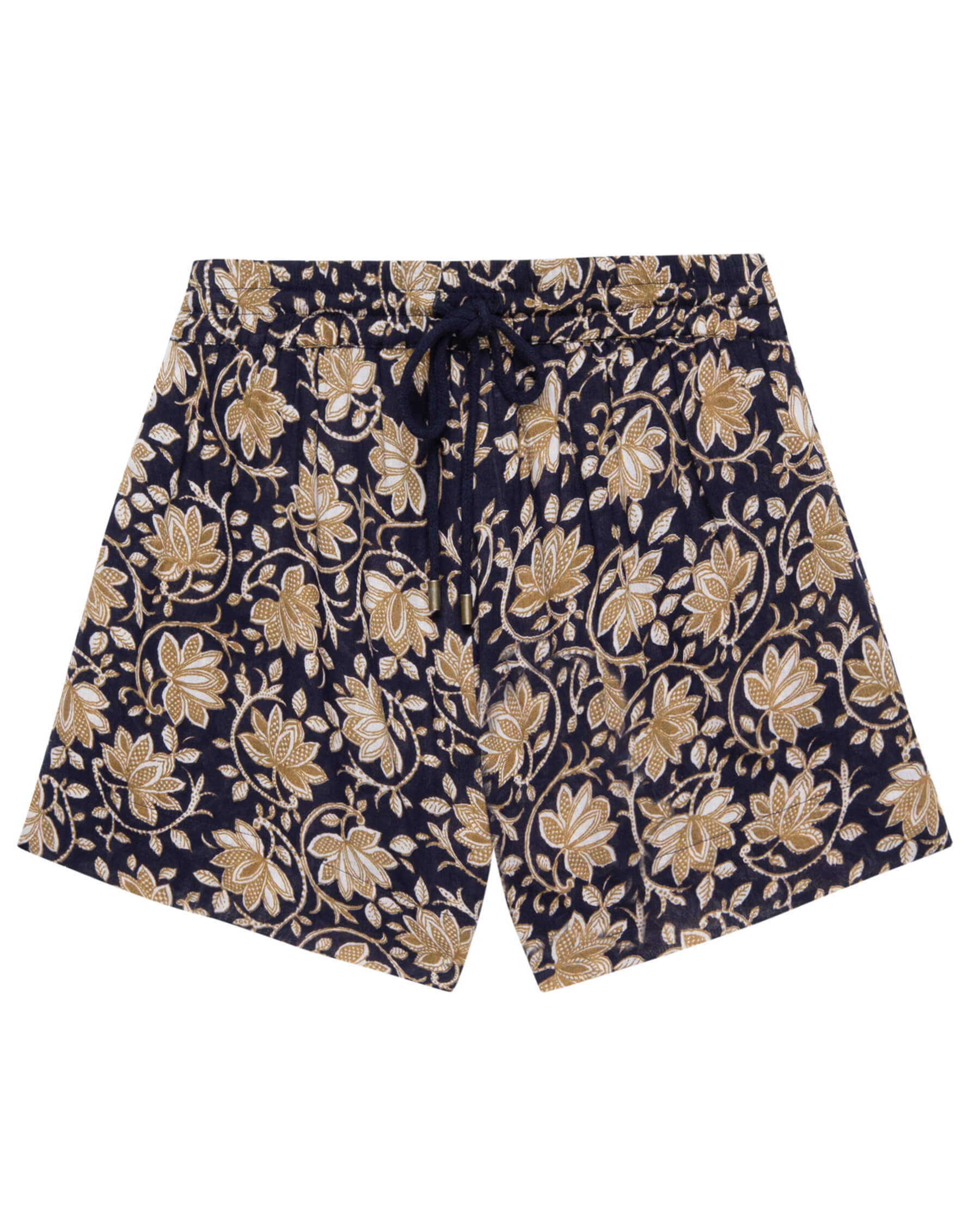 The Delta Short. -- Black Oasis Floral COVER-UP SHORTS THE GREAT. SP24 SWIM
