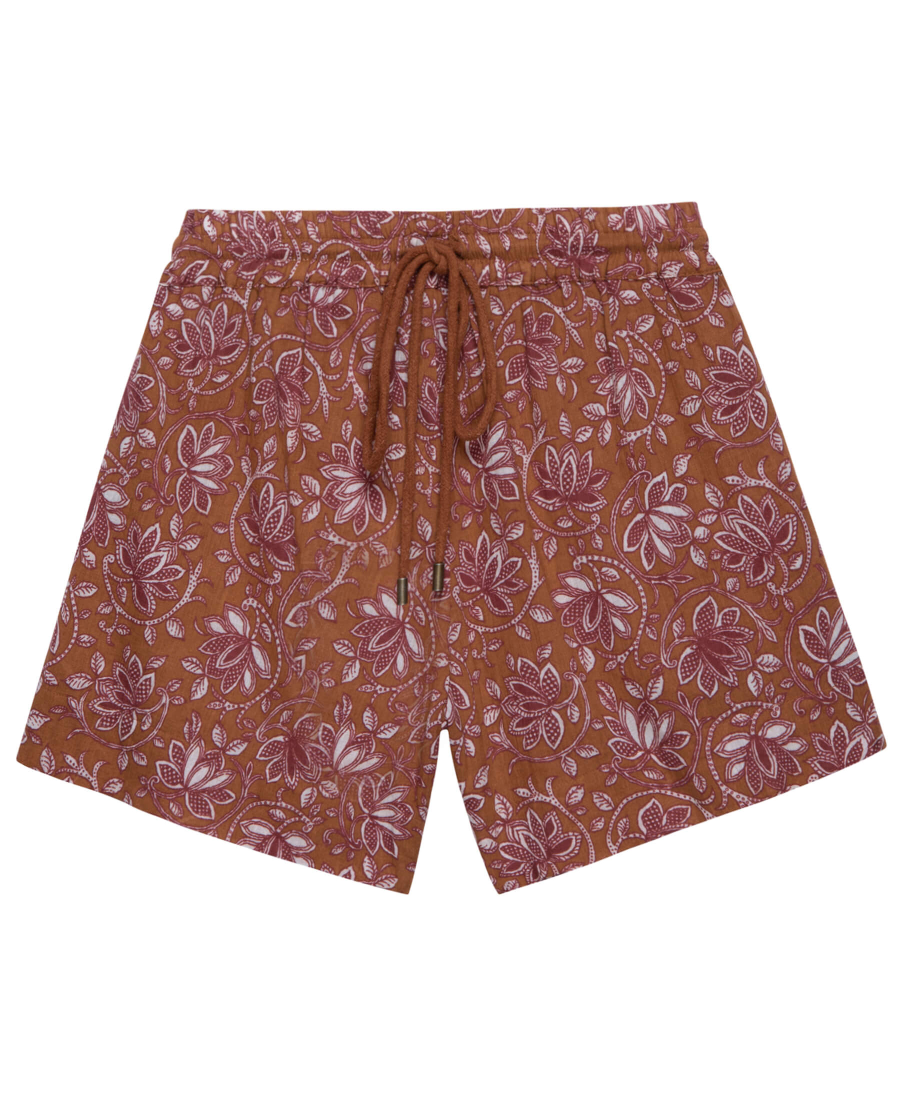 The Delta Short. -- Golden Sand Oasis Floral COVER-UP SHORTS THE GREAT. SP24 SWIM
