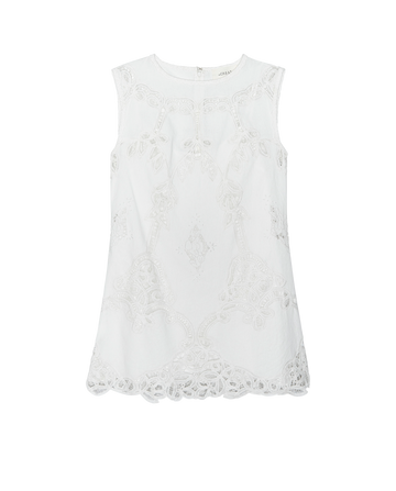 The Great. The Picnic Shift Dress - Cream The Great. The Picnic Shift Dress - Cream