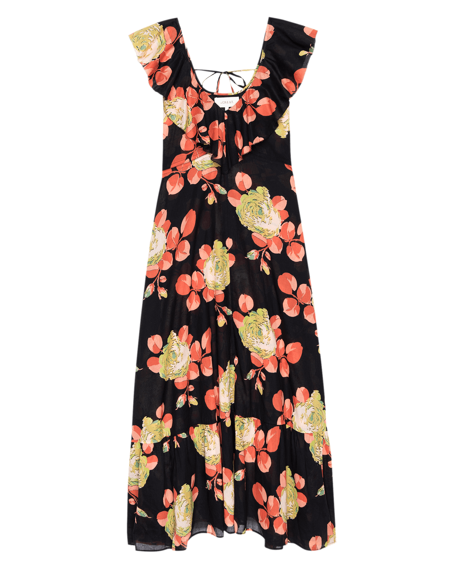 The Geranium Dress. -- Cabbage Rose Print DRESSES THE GREAT. PF24