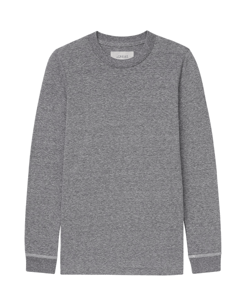 The Long Sleeve Slim Tee. Solid -- Heather Grey