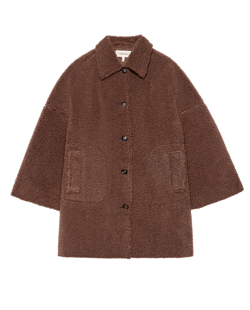 The Plush Car Coat. -- Chocolate