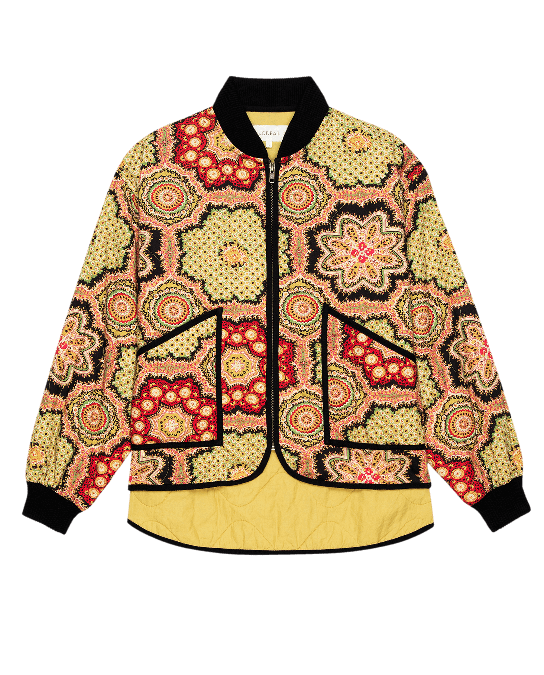 The Quilted Jacket. -- Patchwork Print JACKET THE GREAT. PF24