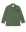 Olive green button-up shirt by THE GREAT. SP25 COLLECTORS, crafted from cotton slub twill with two chest pockets and long sleeves, offers a stylish nod to The Vintage Army Jacket.