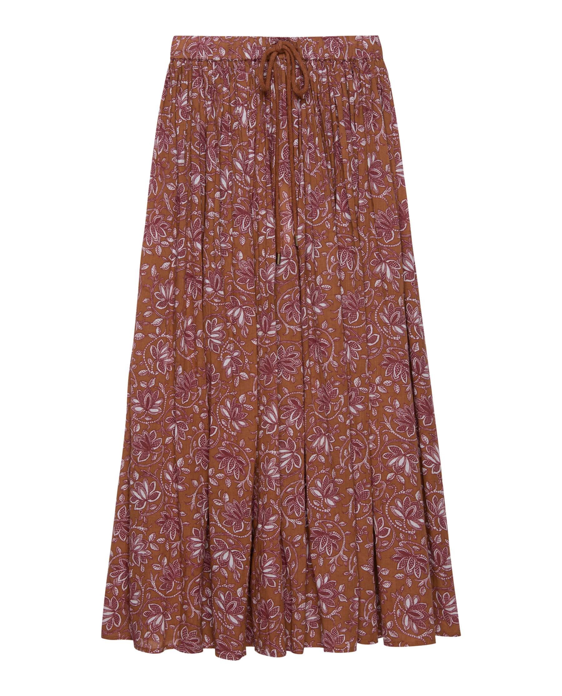 The Ripple Skirt. -- Golden Sand Oasis Floral COVER-UP SKIRTS THE GREAT. SP24 SWIM