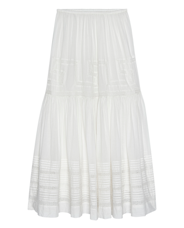 The GREAT. Women's The Victorian Skirt - White - Size 3 The GREAT. Women's The Victorian Skirt - White - Size 3