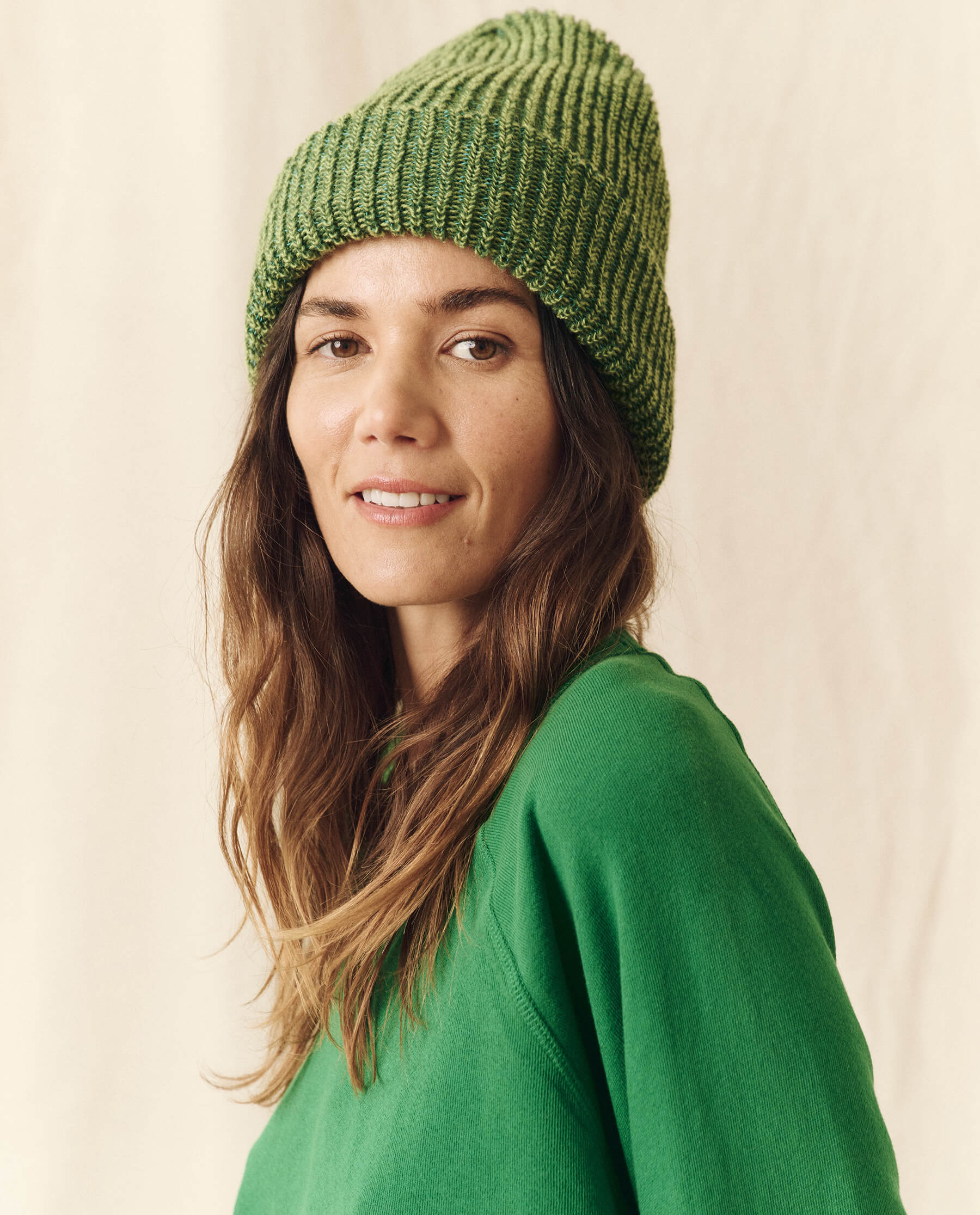 The Beanie. -- Marled Holly Leaf HATS THE GREAT. HOL 23 ACCESSORIES