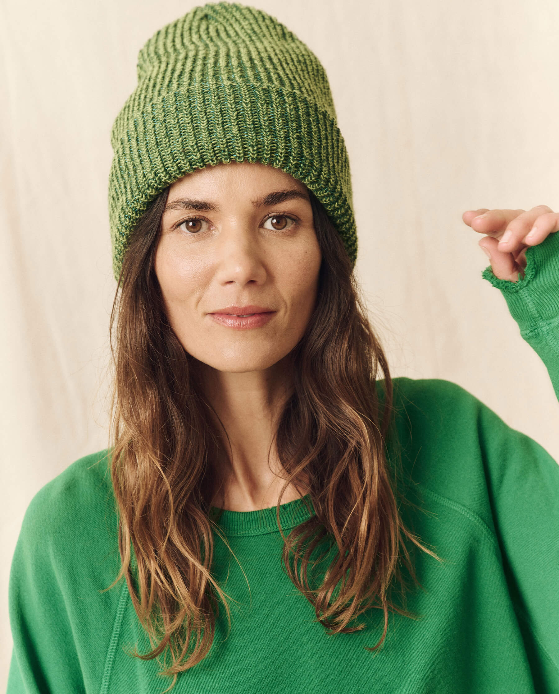 The Beanie. -- Marled Holly Leaf HATS THE GREAT. HOL 23 ACCESSORIES