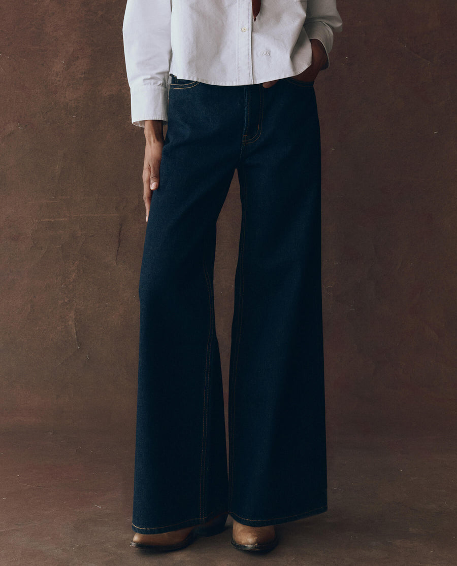 The Slouch Wide Leg Jean. -- Midnight Rinse