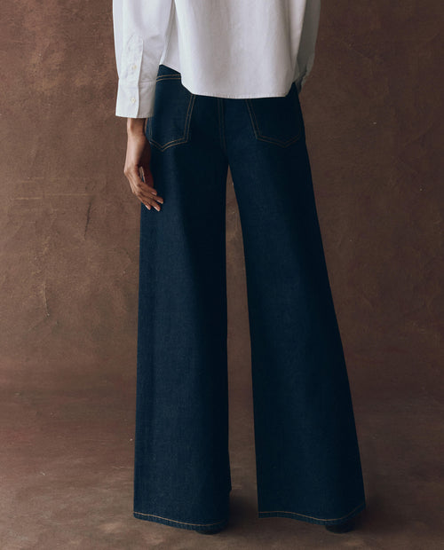 The Slouch Wide Leg Jean. -- Midnight Rinse