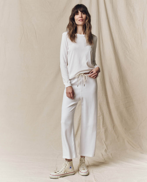 The Long Sleeve Slim Tee. Solid -- True White
