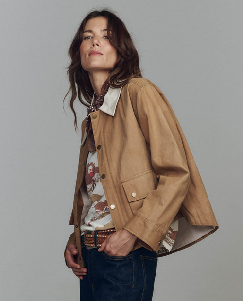 The Waxed Swingy Jacket. -- Walnut