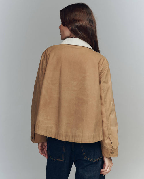 The Waxed Swingy Jacket. -- Walnut