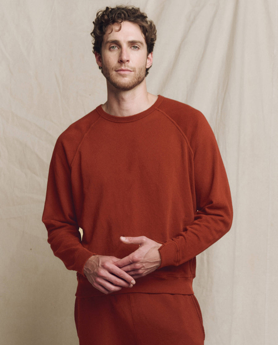 The Men's College Sweatshirt. Solid -- Brick