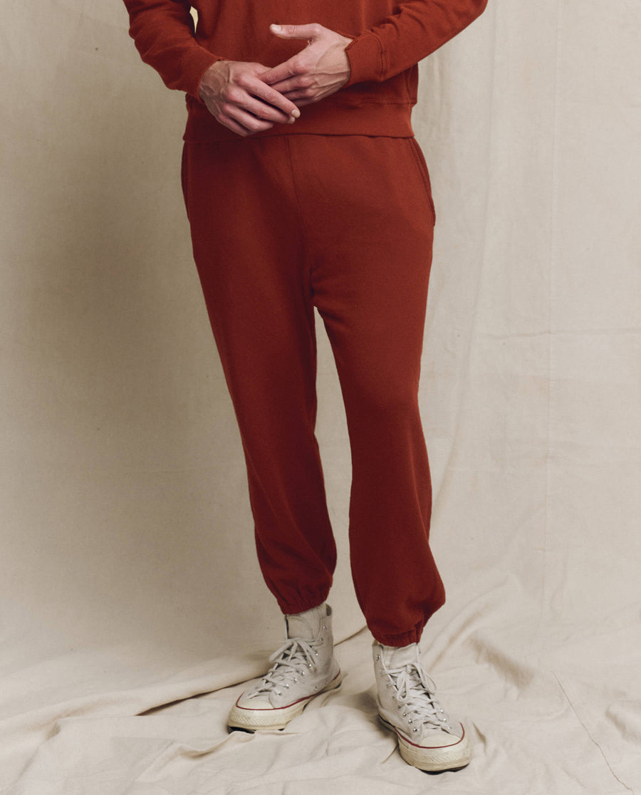 The Men's Stadium Sweatpant. Solid -- Brick